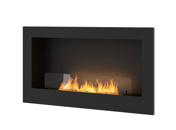 Bioethanol-Wandkamin 90x50 cm mit Glasinnenseite 900 Schwarz online