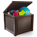 Baule Cassapanca da Esterno 72,2x59x71 cm in Resina Effetto Rattan Keter Cube Marrone