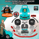 Officina Camion Giocattolo per Bambini 40x39x47 cm con 61 Accessori Nero e Azzurro  