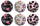 Set 6 Piatti Piani Ø26,5x3 cm  in Porcellana e Gres VdE Tivoli 1996 Rose Baroque