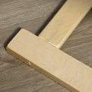 Poltrona Relax con Poggiapiedi a 5 Livelli e Poggiatesta in Legno di Betulla e Tessuto Grigio