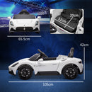 Macchina Elettrica per Bambini Licenza Maserati MC20 Velocità 3-5km/h Bianco 