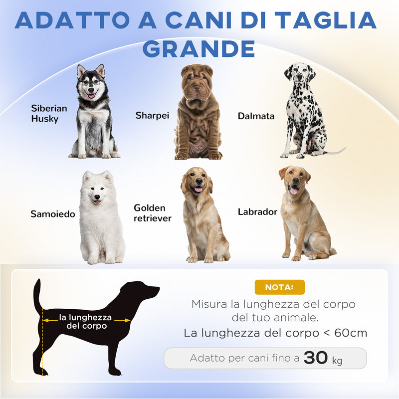 Cuccia per Cani di Taglia Grande Divano con Cuscino Sfoderabile 98x67x25 cm Grigio  