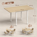 Tavolo Pieghevole 2-6 Persone 134x80x75 cm Ribalta Effetto Legno in MDF Color Legno      