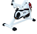 Spin Bike per Spinning Professionale con Schermo LCD Bianco 105x49x119 cm 