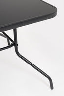 Set  da Giardino con Tavolo Ombrellone e 6 Sedie in Acciaio Pompei Antracite