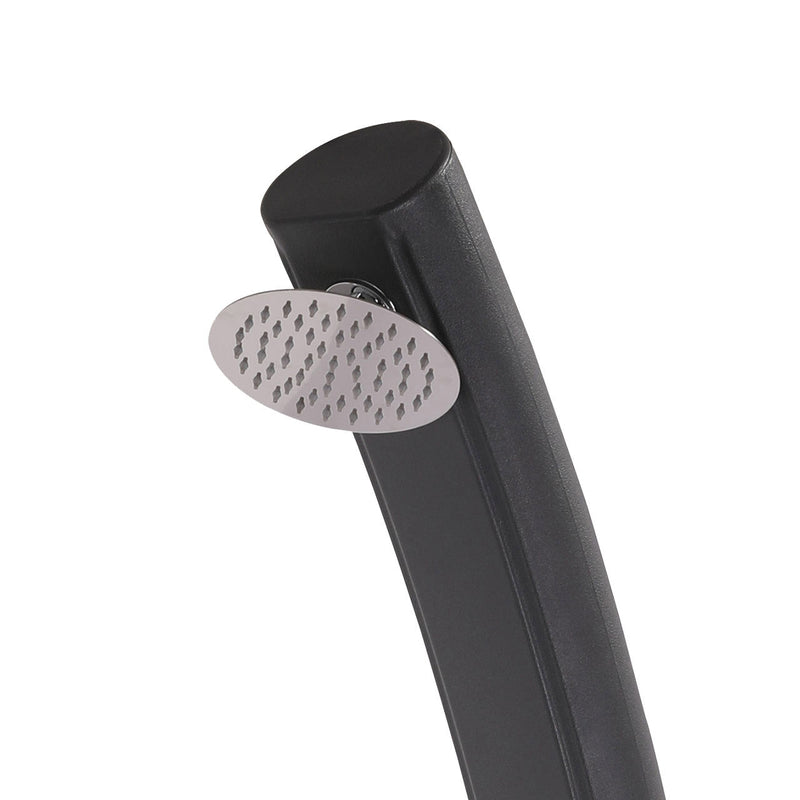 Doccia Solare da Giardino 22L Miscelatore e Lavapiedi Sined Sole Grigia