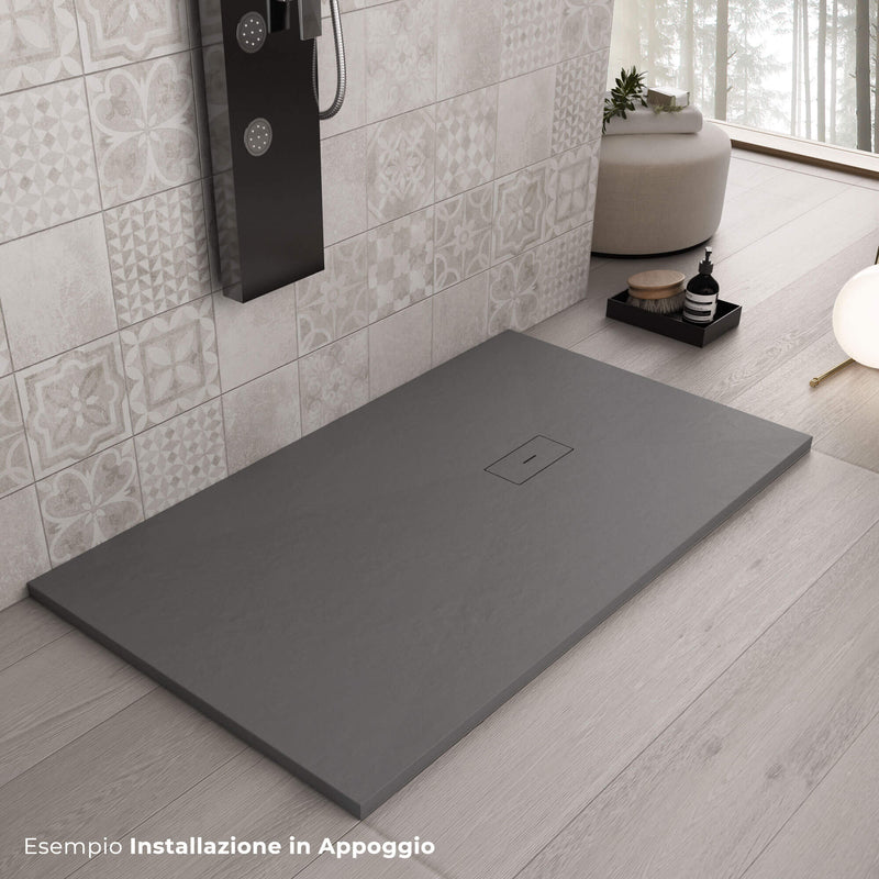 Piatto Doccia in Pietra Bonussi Manila Antracite Varie Misure