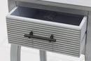 Comodino con Cassetto 35x35x69 cm in Legno Soriani Grigio Anticato