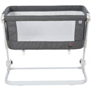 Culla Fianco Letto Pieghevole 0-5 Mesi 94x64x72-80 cm in Alluminio e Cotone  Bianco e Grigio