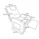Poltrona Relax Reclinabile Manuale 62x71x100 cm in Tessuto Nero