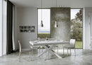 Tavolo Allungabile 160-264x90x77 cm Volantis Premium Bianco Frassino Telaio Bianco 