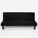 Divano Letto 175x81x76 cm in Microfibra Nero