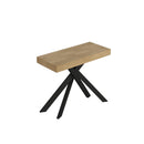 Consolle Allungabile 90-196x40x77 cm Saki Small Quercia Natura Gambe Antracite 