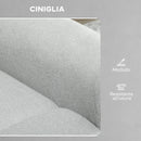 Poltrona Reclinabile con Riscaldamento 8 Punti Massaggio e 5 Modalità 88x93x102 cm in Tessuto Ciniglia Grigio Chiaro   