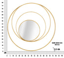 Specchio Arc Glam 80x3,5x80 cm in Ferro e Specchio e MDF Oro      