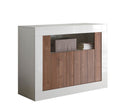 Mobile Buffet 2 Ante 110x42x86 cm in Legno TFT Lipari Bianco e Noce