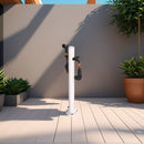 Fontana da Giardino in Alluminio Tubo 7,5 m e Pistola a Spruzzo con 8 Getti Sined Alu Bianco 