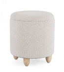 Sgabello Contenitore Ø 36x39,5 cm Zena in Bouclè