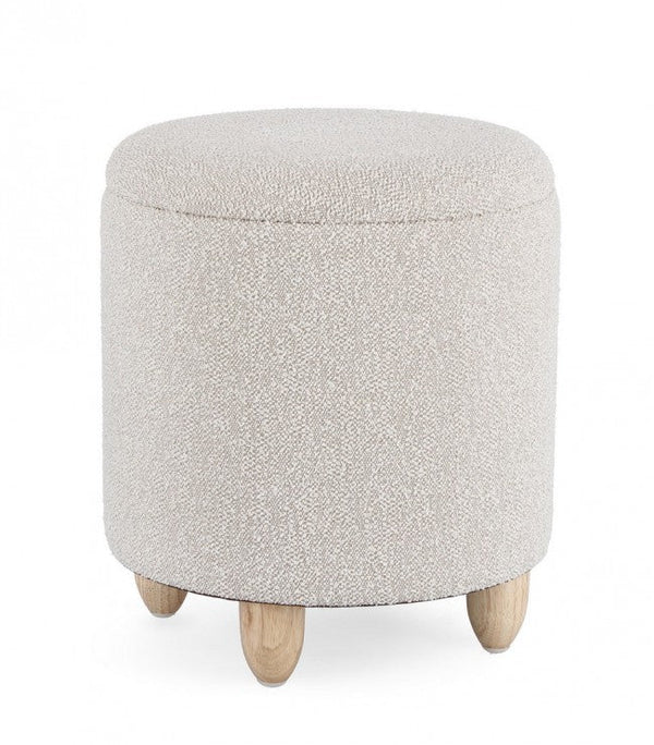sconto Sgabello Contenitore Ø 36x39,5 cm Zena in Bouclè