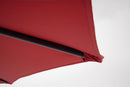 Ombrellone da Giardino 8 Stecche Ø300x242h cm Telo in Poliestere Kalife Burgundy 