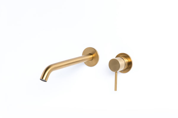 Rubinetto Miscelatore Monocomando a Parete Lavabo Oro Tevere online