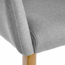 Poltrona Relax in Legno e Tessuto Colore Grigio Chiaro Mod. Morla 60x58x77H cm