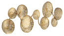 Lampada da Muro Dishy Glam 5 Luci 138x9x50 cm in Ferro Oro