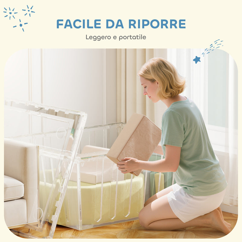 Set 15 Blocchi di Costruzioni Morbide Modulabili per Bambini con 200 Palline per Uso Interno Multicolore      