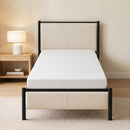 Materasso Pieghevole in Memory Foam 75x195x10 cm con Rivestimento Lavabile Bianco      