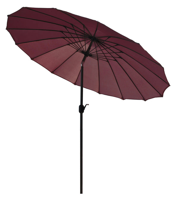 Ø2,7m Gartenschirm aus weinrotem Fiberglas und Polyester prezzo