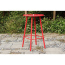 Tavolino Bar da Giardino in Alluminio Tondo Ø66x105cm Las Vegas Rosso