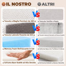 Materasso Pieghevole in Memory Foam 120x195x10 cm con Rivestimento Lavabile Grigio      
