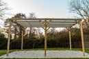 Pergola da Giardino 3x4,98x2,47 m in Legno Copertura in PVC 