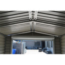 Capannone Box con Saracinesca in Lamiera Bianca per Deposito Attrezzi 370x790x280cm Enaudi