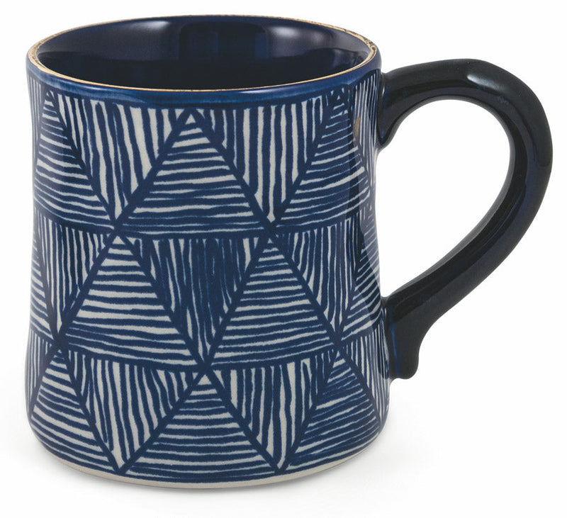 Set 3 Tazze in Gres Villa d'Este Home Tivoli Masai Blu Mug Alto