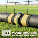 Porta da Calcio 3x1,2x2 m con Rete e Imbottitura in EPE Giallo      