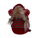 Pupazzo bambina tessuto rosso cm 12x12xh22