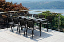 Tavolo da Giardino Allungabile 106/212x75x75 cm in Alluminio Vorghini Capannori Antracite