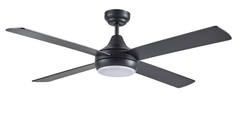 Ventilatore da Soffitto con 4 Pale e LED Ø122 cm 5 Velocità Martec Link Nero