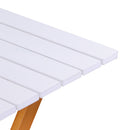 Tavolo Pieghevole da Giardino in Legno Quadrato 60x60x70cm Marrone