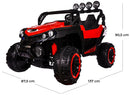 Macchina Elettrica per Bambini 2 Posti 12V Kidfun Maxi Fuoristrada Rossa