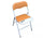 Klappbarer Gartenstuhl Slim 44 x 45 x 79 h cm aus orangefarbenem Stahl