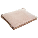 Letto Cuscino Morbido per Cani e Gatti Lavabile in Poliestere Marrone 78x60x13 cm 