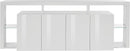 Credenza con 4 Ante e Ripiani in Vetro a Giorno 220x40x80 cm Essential 3A Bianco Lucido  