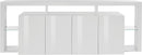 Credenza con 4 Ante e Ripiani in Vetro a Giorno 220x40x80 cm Essential 3A Bianco Lucido  