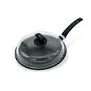 Padella Fornetto con Coperchio in Vetro Antiaderente 1 Manico Ø30 cm Olympia Hard Cook