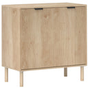 Madia Mobile Soggiorno Multiuso  78x40x77,5 cm Pannello a Doghe in Legno Rovere  