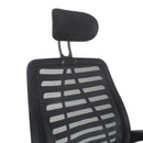 Sedia Poltrona Direzionale da Ufficio con Poggiatesta e Braccioli Nero