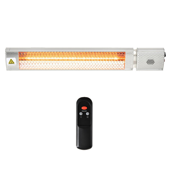 online Elektrische Wandheizung für den Außenbereich 67,5x10,5x7 cm 2000W Grau